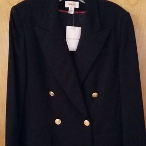 Talbots black wool blazer NWT